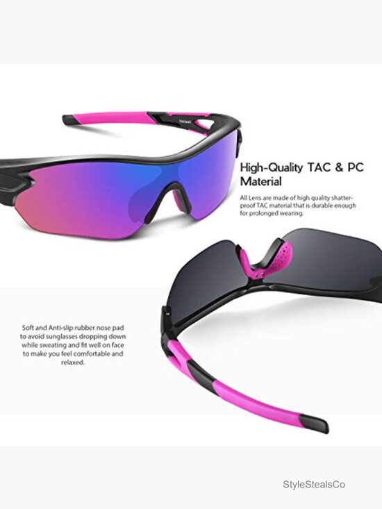 Polarized Sports Sunglasses UV400 Lightweight TR90 TAC Lens Unisex